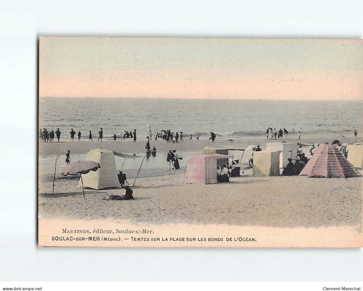 SOULAC SUR MER : Tentes Sur La Plage Sur Les Bords De L'Océan - Très Bon état - Soulac-sur-Mer