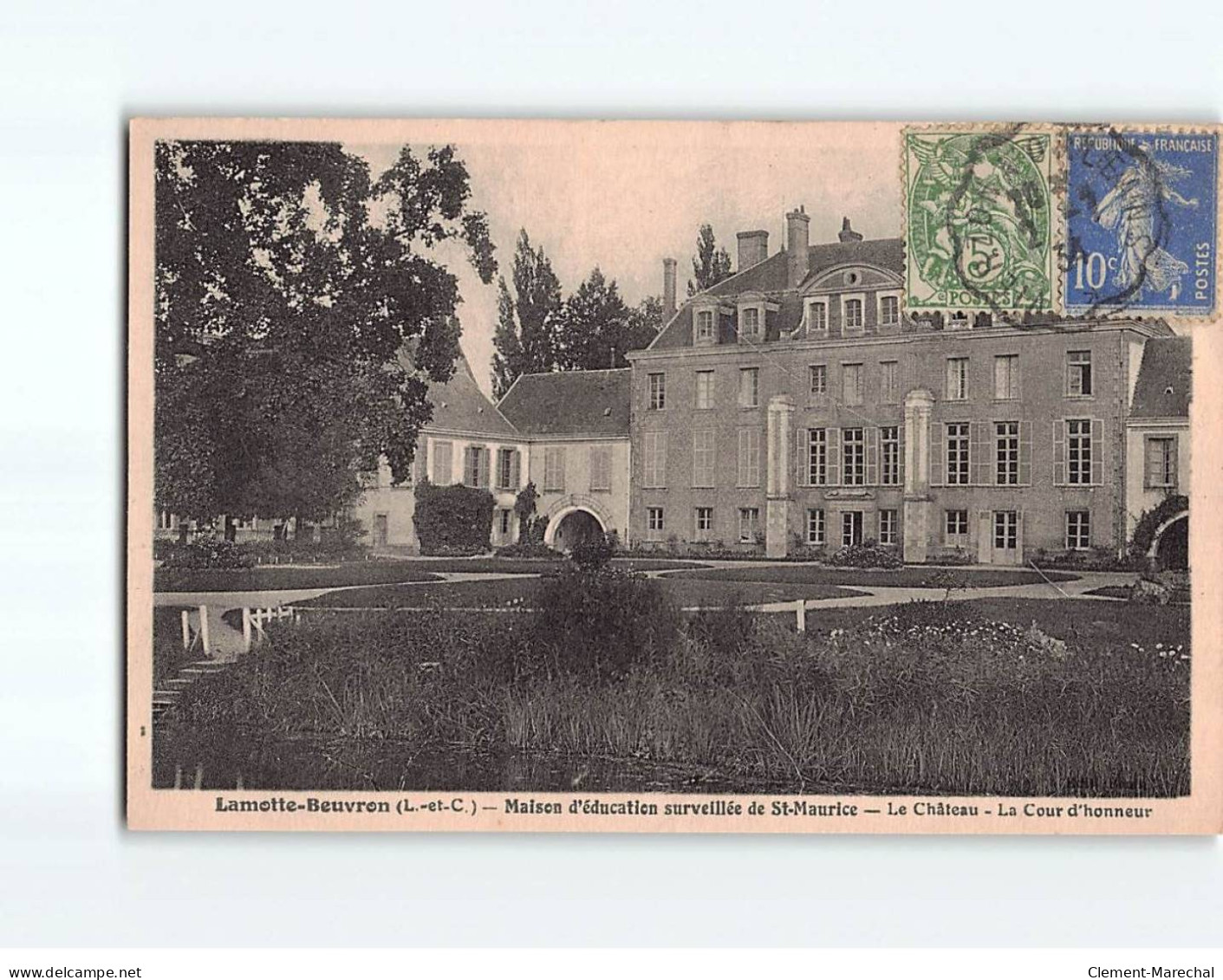 LAMOTTE BEUVRON : Maison D'éducation Surveillée De Saint-Maurice, Le Château, La Cour D'honneur - Très Bon état - Lamotte Beuvron