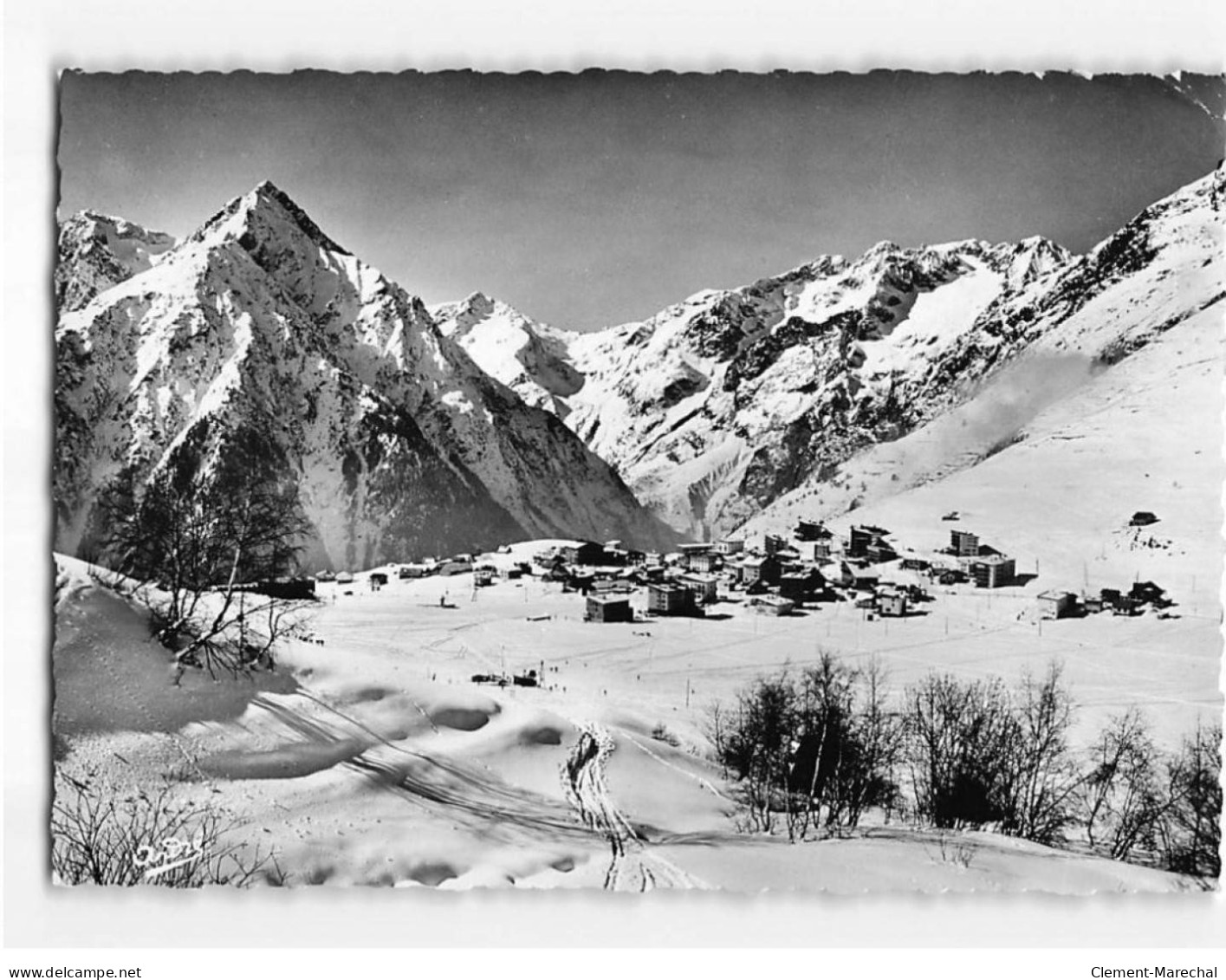 LES 2 ALPES : Vue Générale, Le Grand Rochail Et L'Aiguille De Vénosc - Très Bon état - Autres & Non Classés