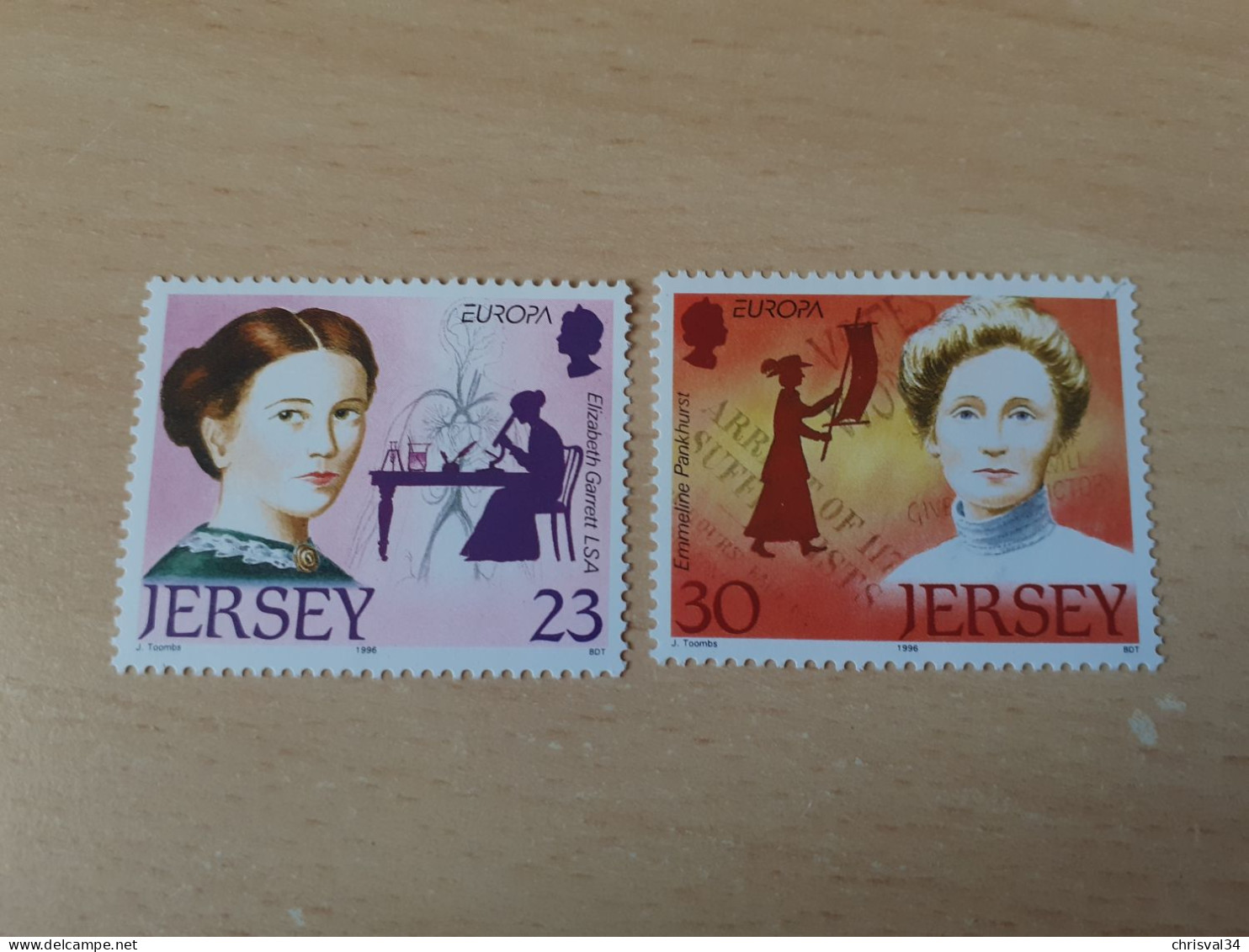 TIMBRES   JERSEY    ANNEE  1996     N  733  /  734    COTE  2,50  EUROS   NEUFS  LUXE** - Jersey