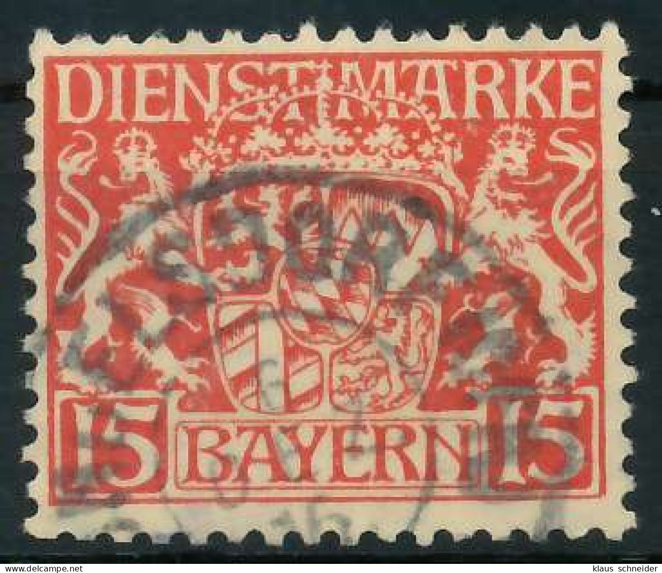 BAYERN DIENSTMARKEN Nr 19va Gestempelt X891E1A - Used