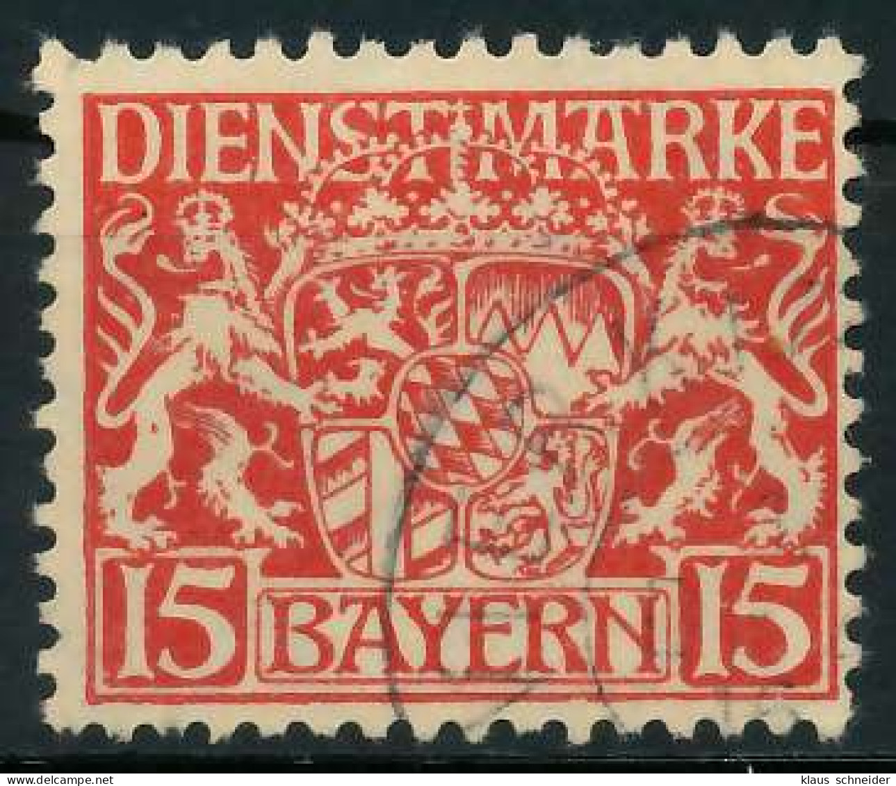 BAYERN DIENSTMARKEN Nr 19va Gestempelt X891E56 - Used