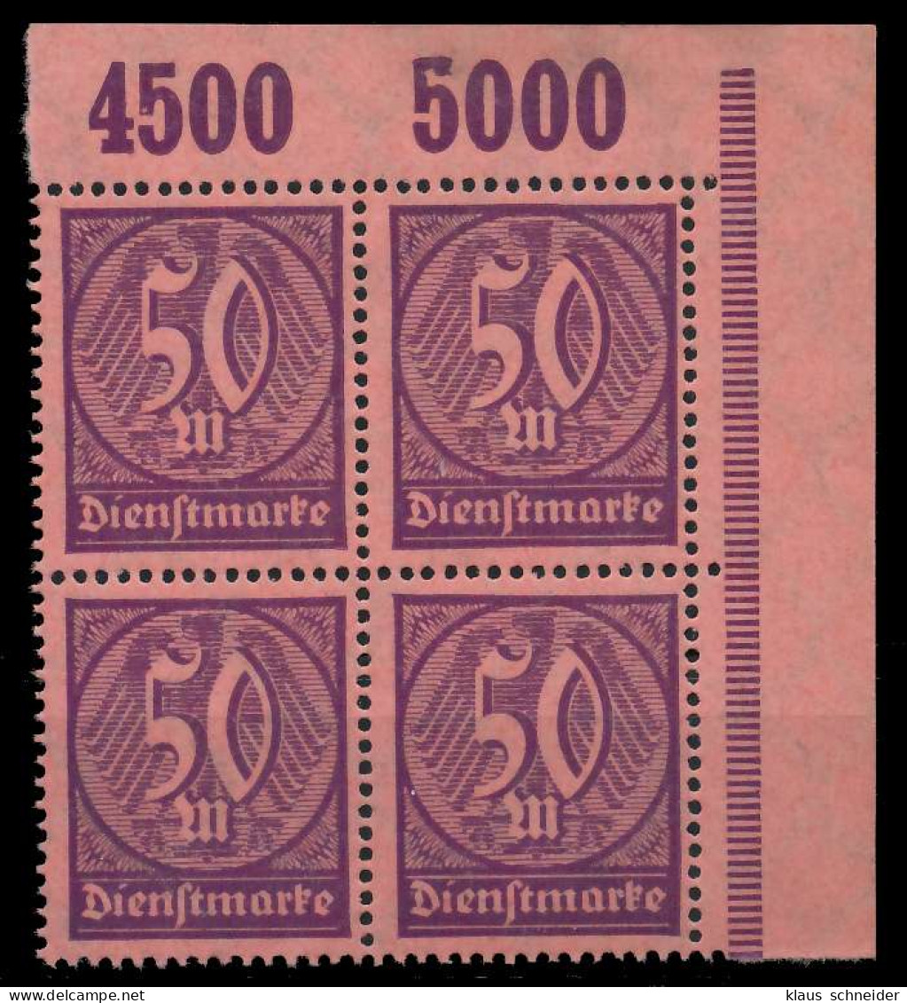 DEUTSCHES REICH DIENSTMARKEN 1920 21 Nr 73 P OR X89C75A - Dienstmarken