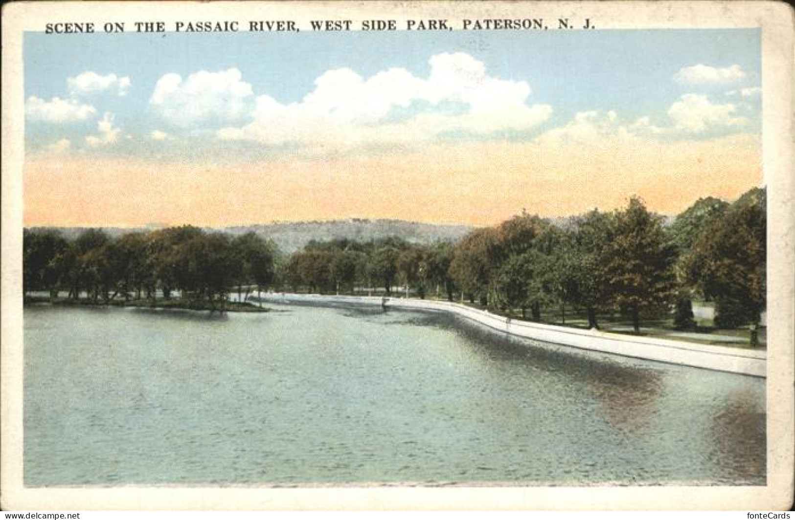 11322528 Paterson_New_Jersey Scene Of The Passaic River West Side Park - Other & Unclassified