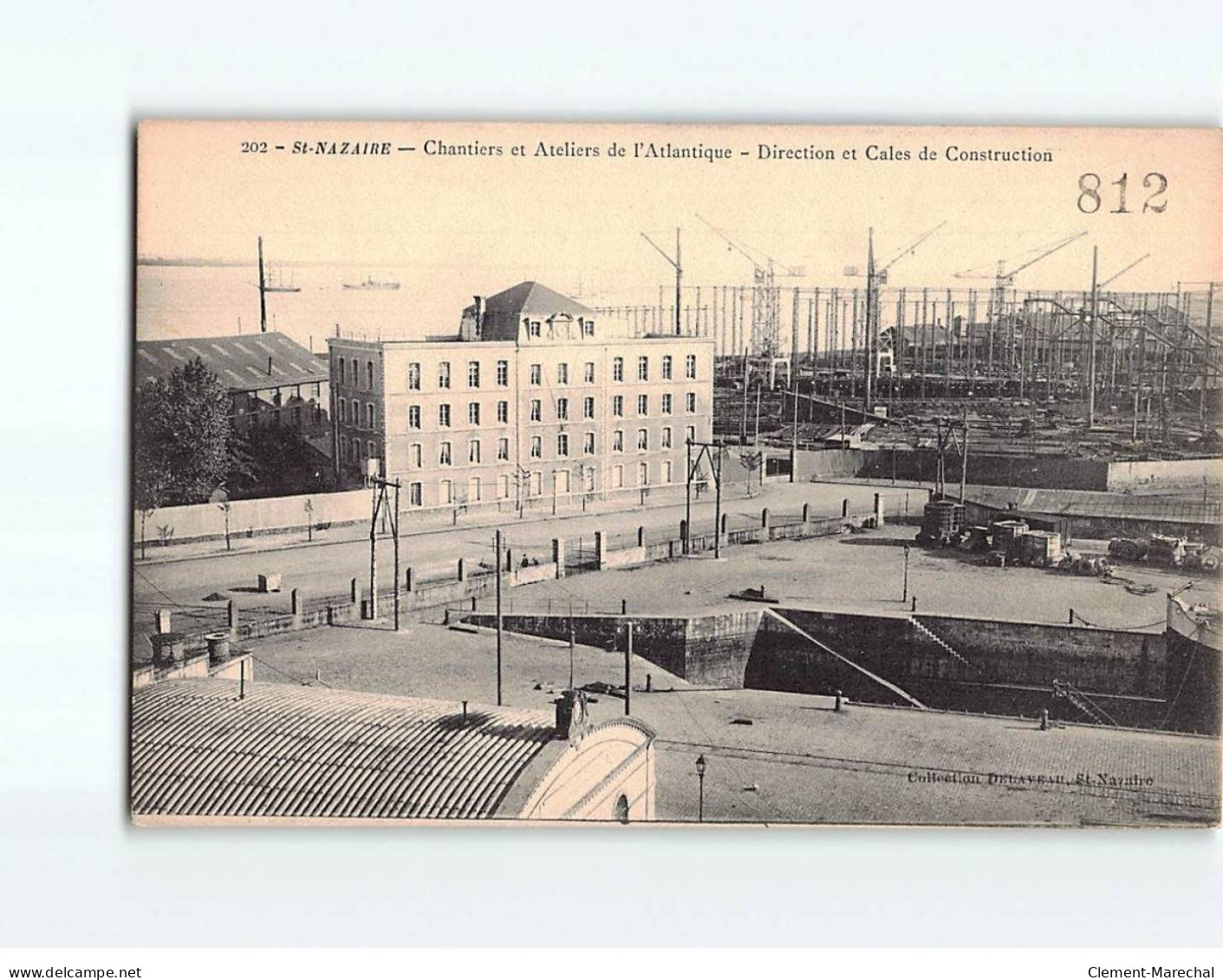 SAINT NAZAIRE : Chantiers Et Ateliers De L'Atlantique, Direction Et Cales De Construction - Très Bon état - Saint Nazaire