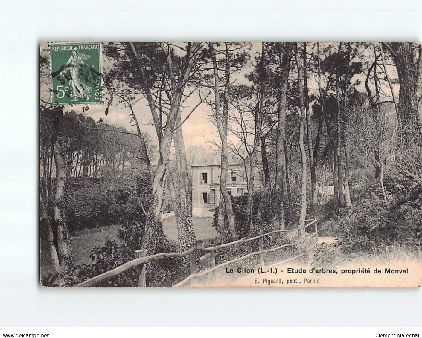 LE CLION SUR MER : Etude D'arbres, Propriété De Monval - Très Bon état - Autres & Non Classés