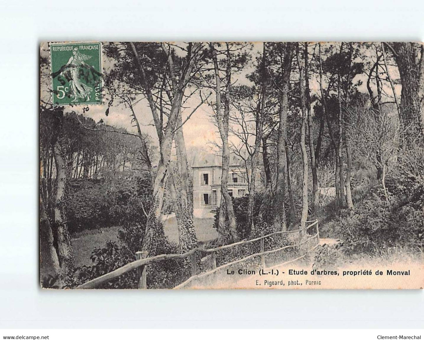 LE CLION SUR MER : Etude D'arbres, Propriété De Monval - Très Bon état - Sonstige & Ohne Zuordnung