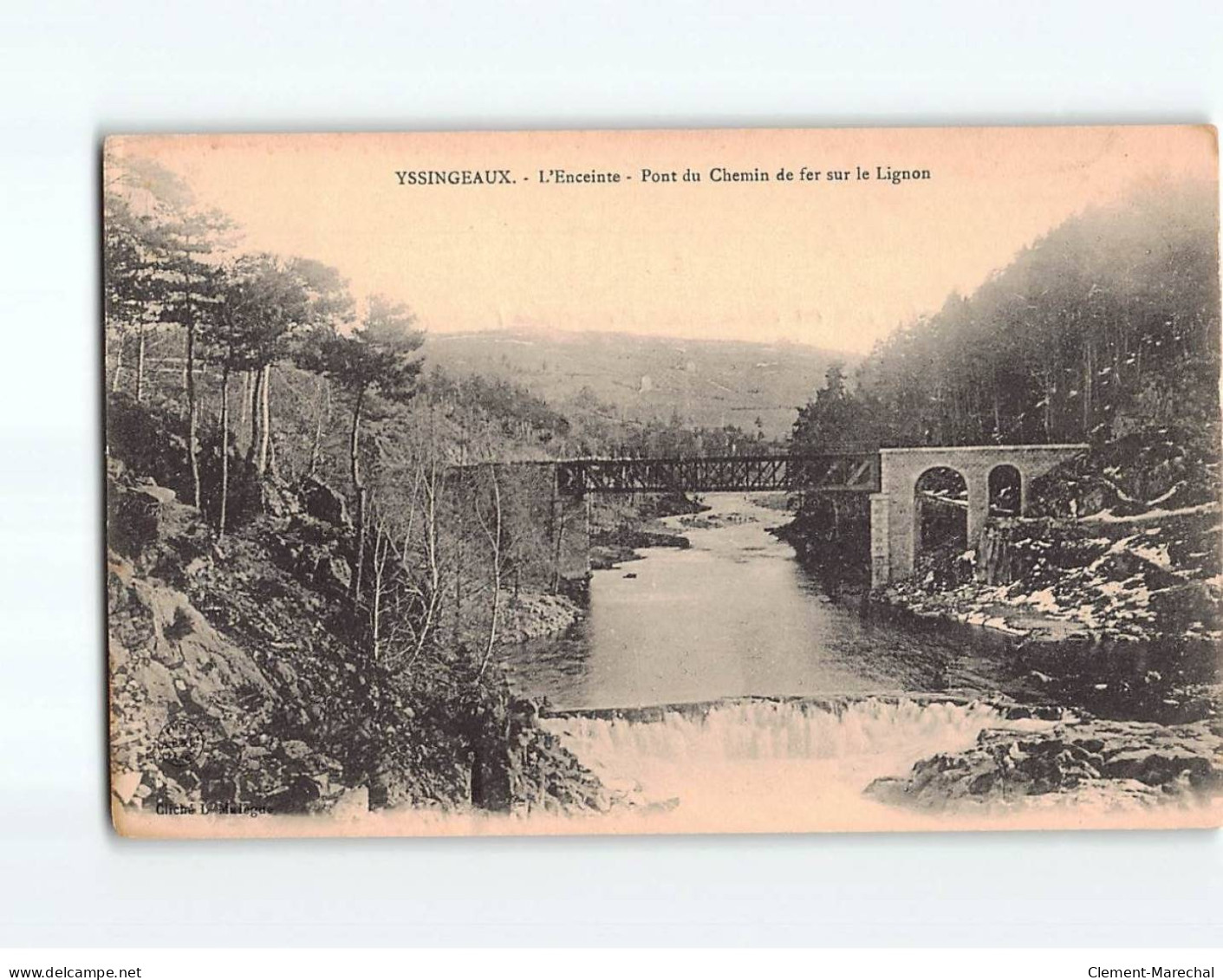 YSSINGEAUX : L'Enceinte, Ponte Du Chemin De Fer Sur Le Lignon - état - Yssingeaux