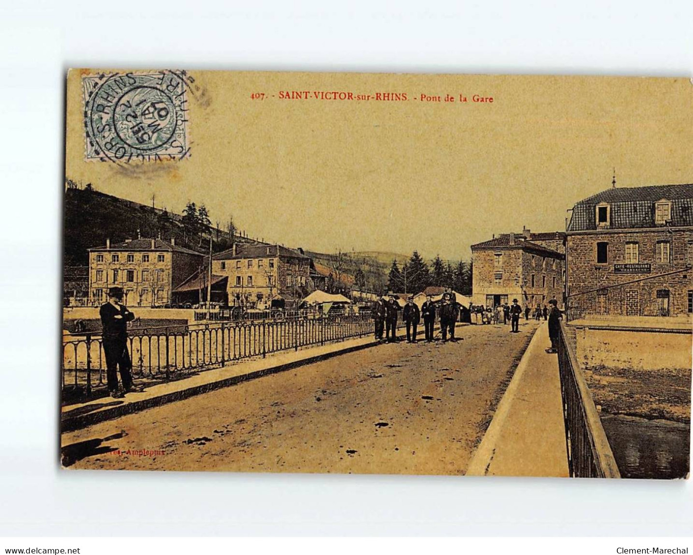 SAINT VICTOR SUR RHINS : Pont De La Gare - état - Autres & Non Classés