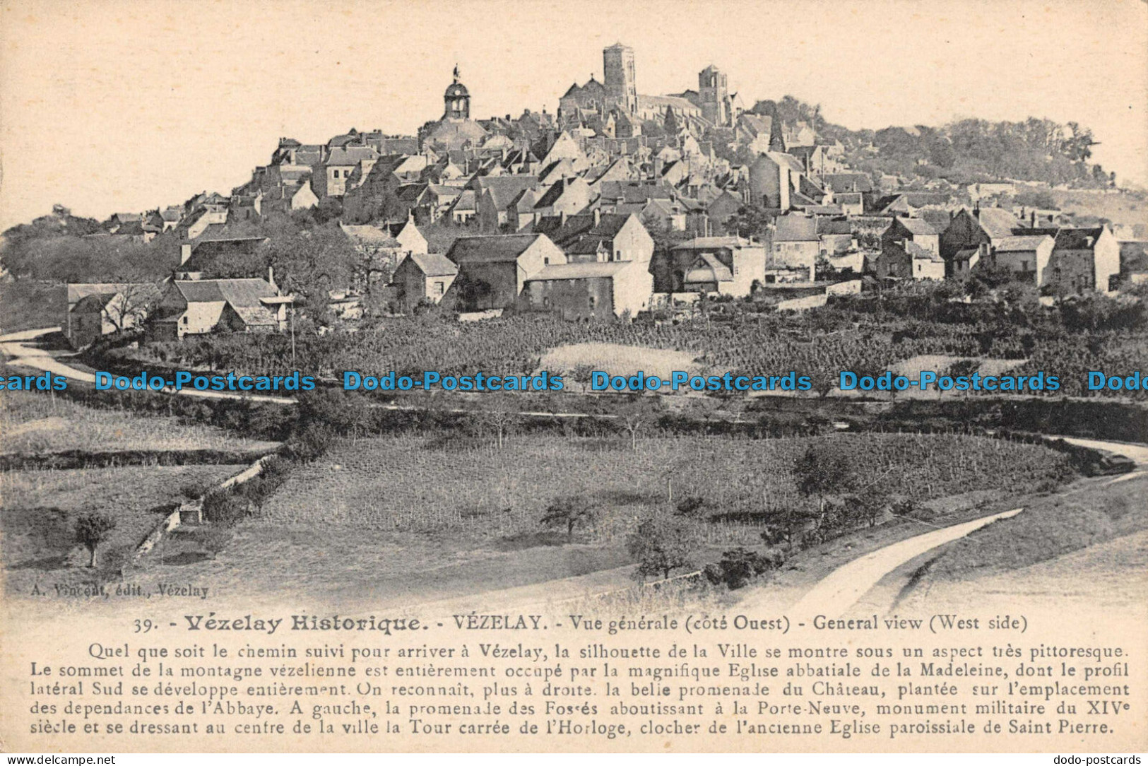 R089043 Vezelay Historique. Vezelay. Vue Generale. A. Vincent - World