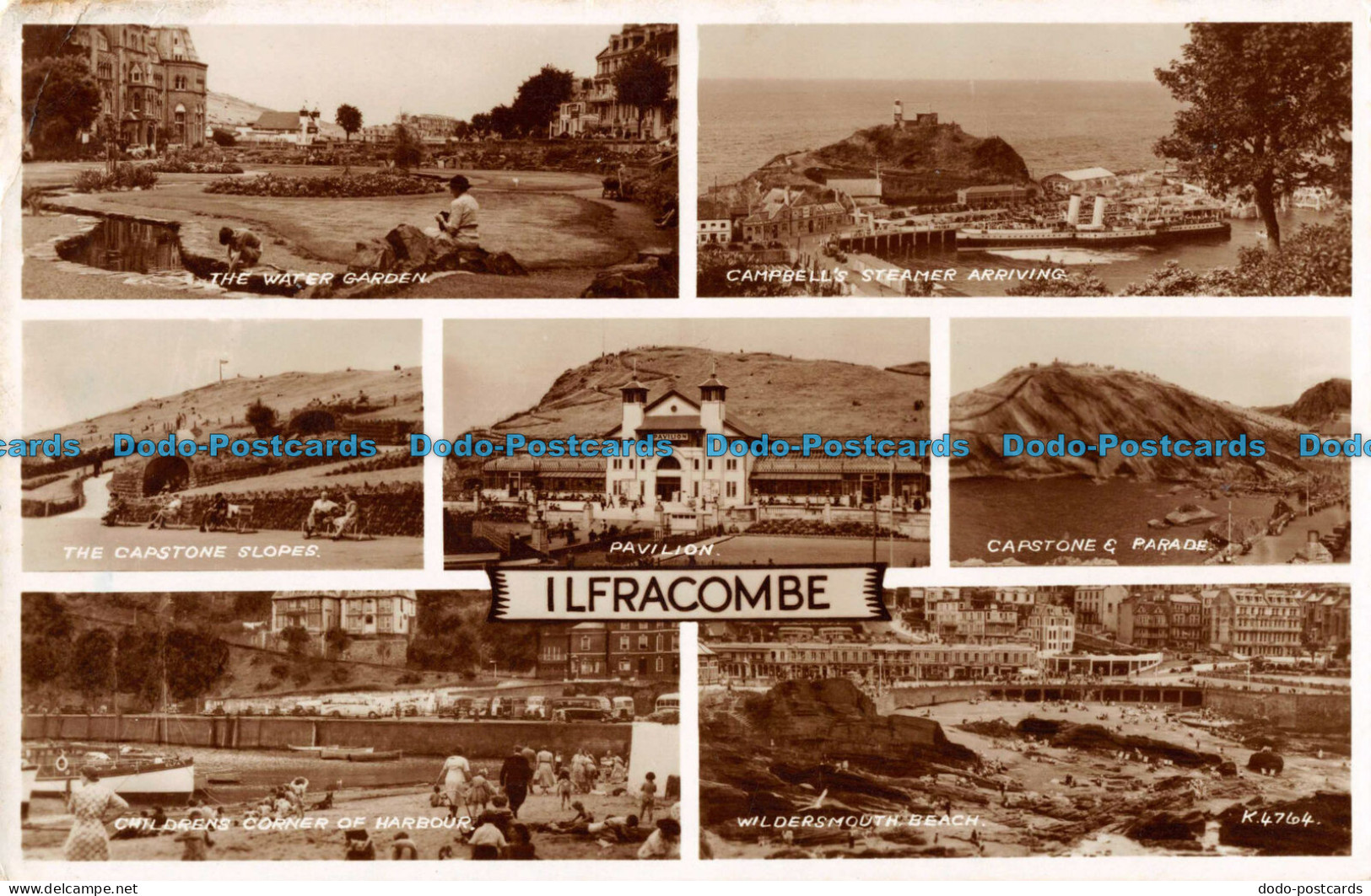 R088638 Ilfracombe. Valentine. RP. 1953. Multi View - Monde