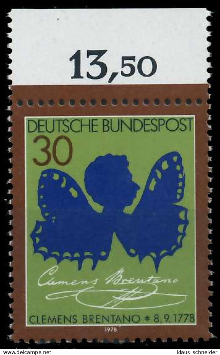 BRD BUND 1978 Nr 978 Postfrisch ORA X636B3E - Ungebraucht