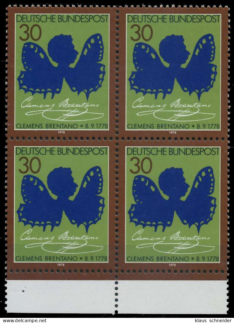 BRD BUND 1978 Nr 978 Postfrisch VIERERBLOCK X636B36 - Unused Stamps