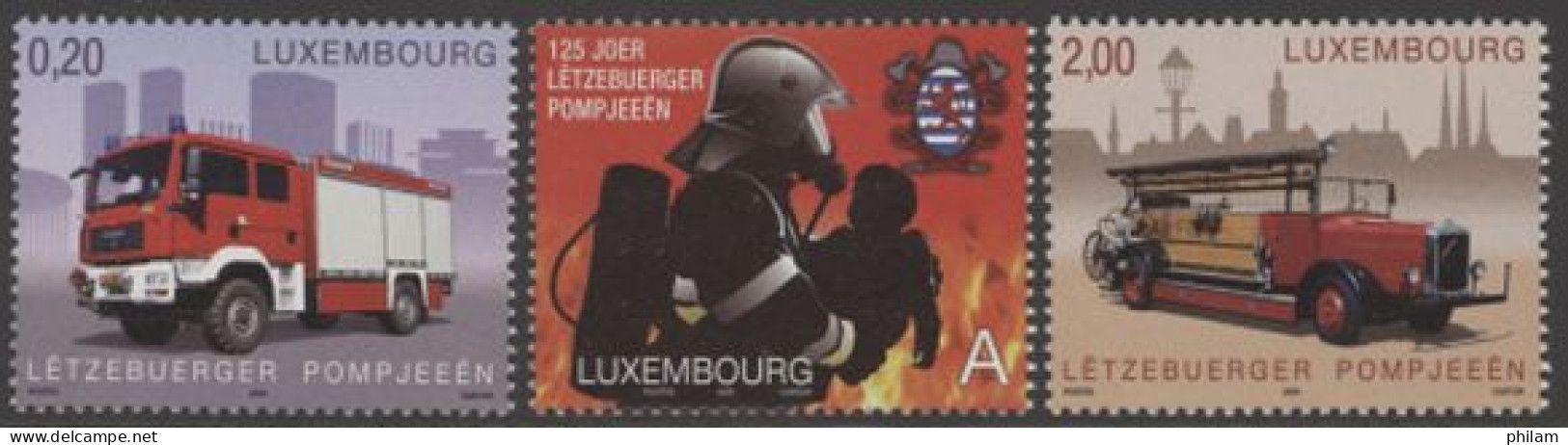 LUXEMBOURG 2009 - Les Pompiers Au Luxembourg - 3 T. - Unused Stamps