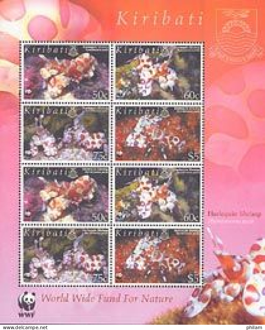 KIRIBATI 2005 - W.W.F. - Crevette Harlequin - Feuillet De 2 Séries - Unused Stamps