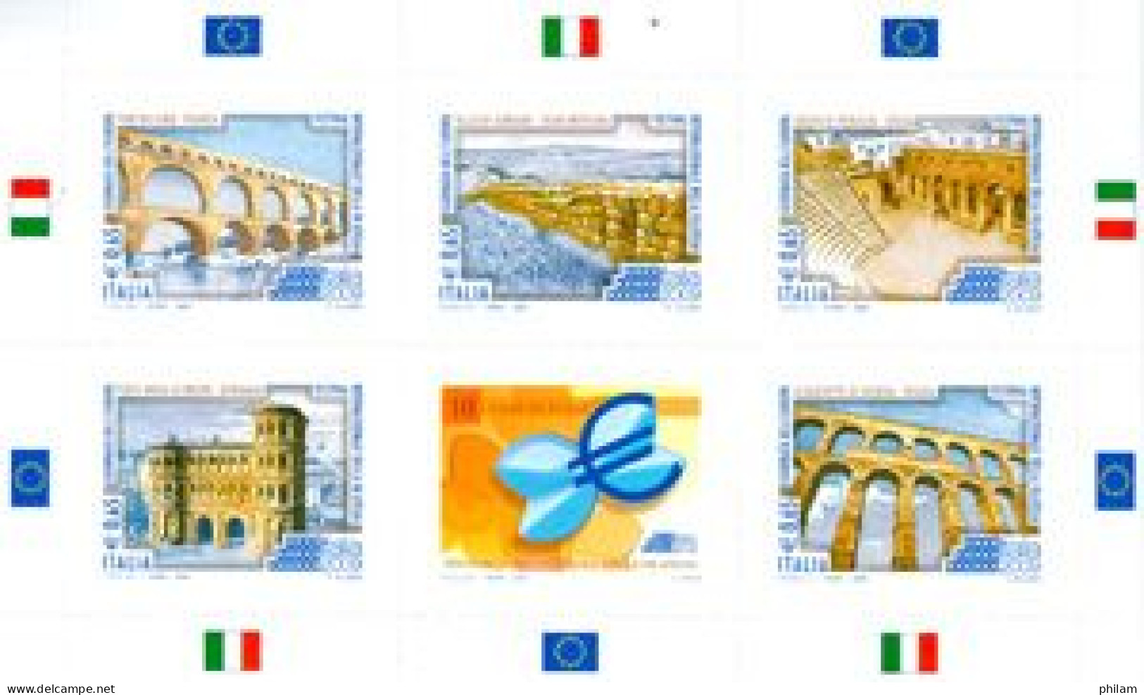 ITALIE 2009 - Journée De L'Europe - 5 Timbres Adhésifs De Carnet - Idee Europee