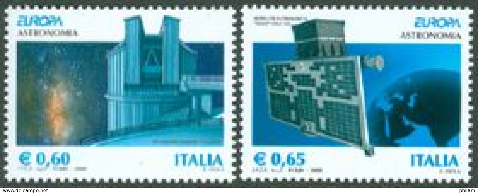 ITALIE 2009 - Europa - L'astronomie - 2 V.  - 2001-10: Mint/hinged