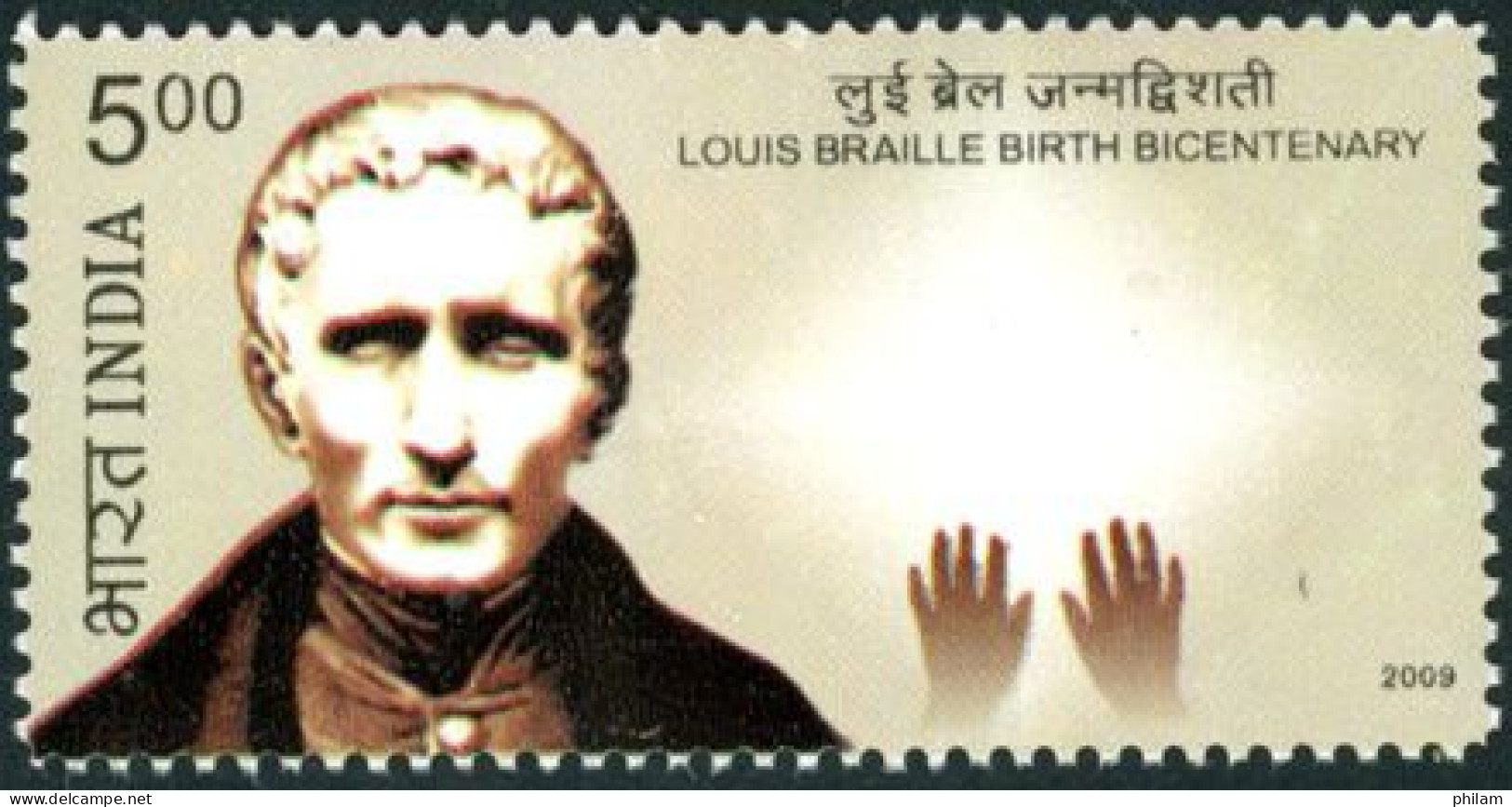 INDE 2009 -  Louis Braille -1 V. - Ungebraucht