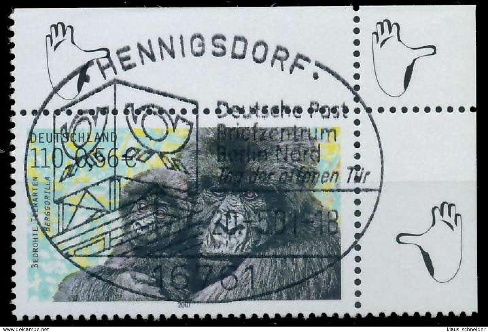 BRD BUND 2001 Nr 2182 Zentrisch Gestempelt ECKE-ORE X636D6E - Used Stamps