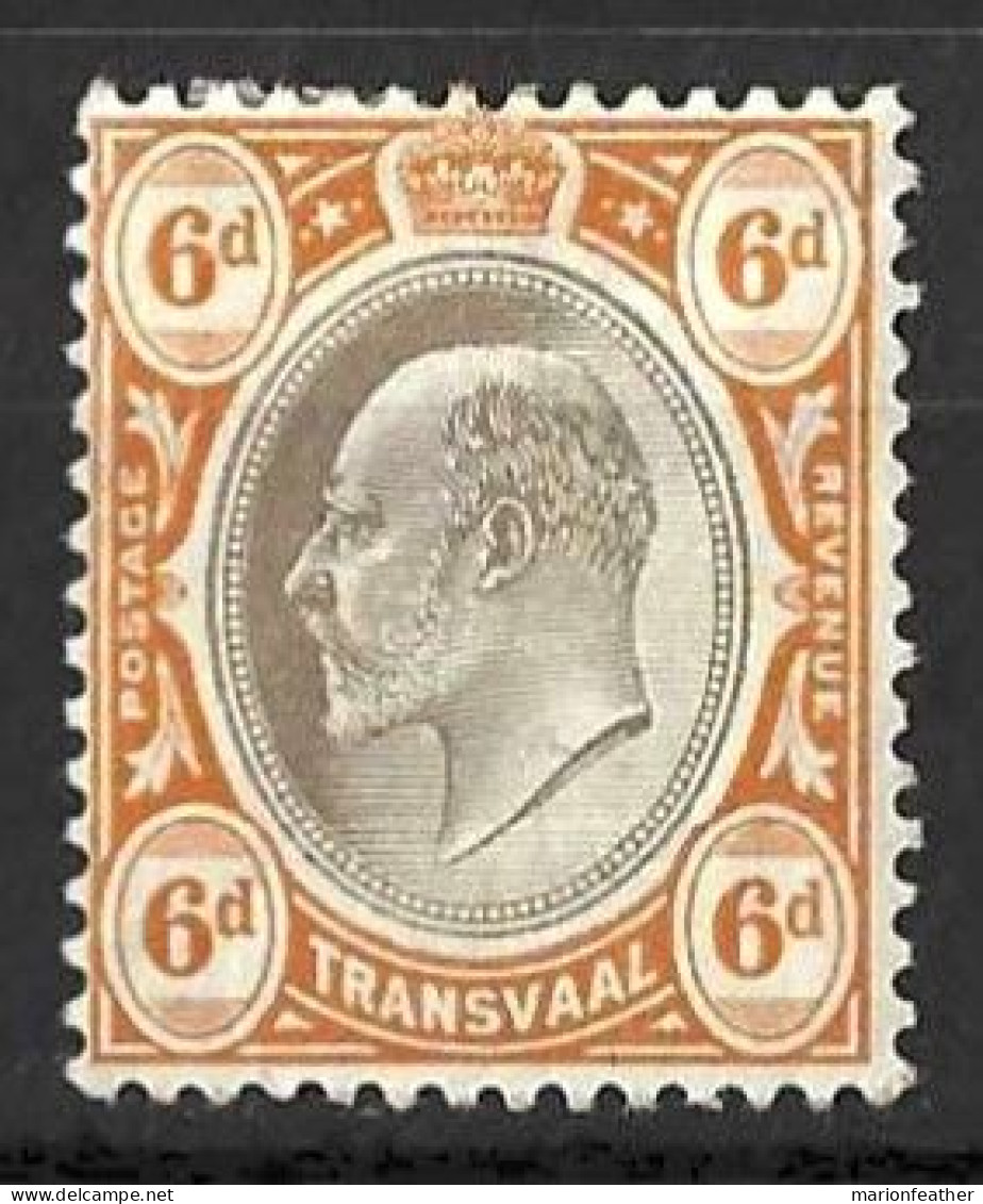 SOUTH AFRICA..." TRANSVAAL.."...KING EDWARD VII...(1901-10..)....MULTI - CROWN CA....6d.....SG266a.......MH..... - Transvaal (1870-1909)