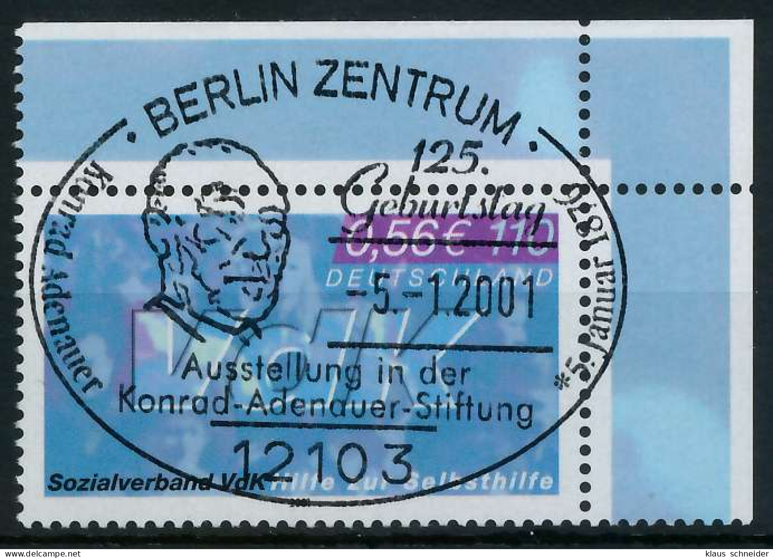 BRD BUND 2001 Nr 2160 Zentrisch Gestempelt ECKE-ORE X636E6E - Used Stamps