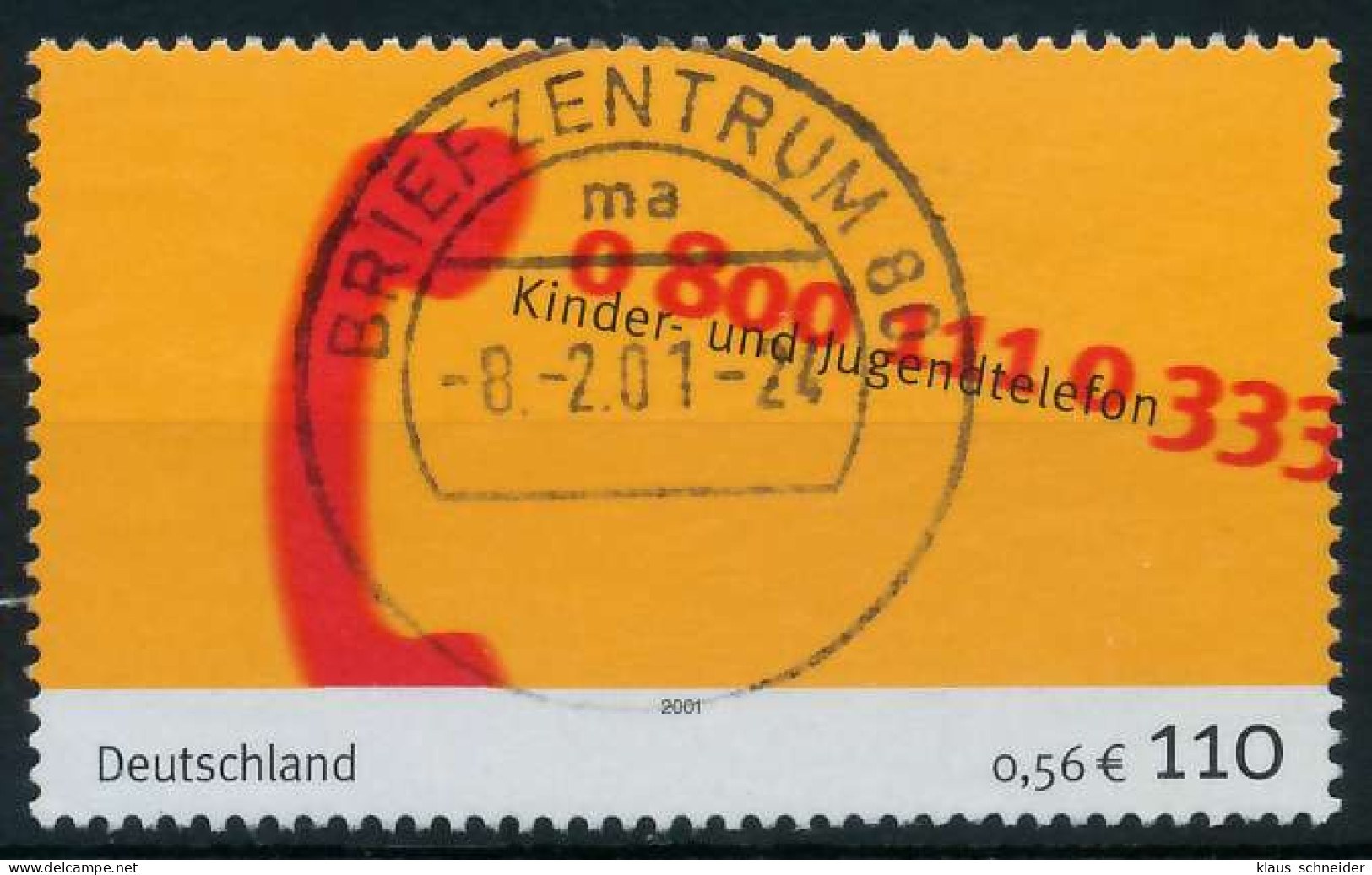 BRD BUND 2001 Nr 2164 Zentrisch Gestempelt X636E7A - Oblitérés