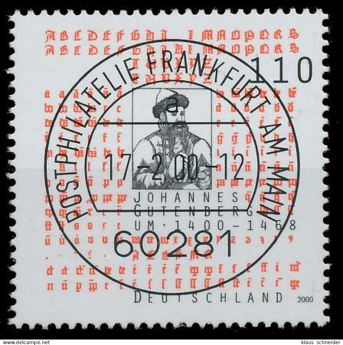BRD BUND 2000 Nr 2098 Zentrisch Gestempelt X63B262 - Used Stamps