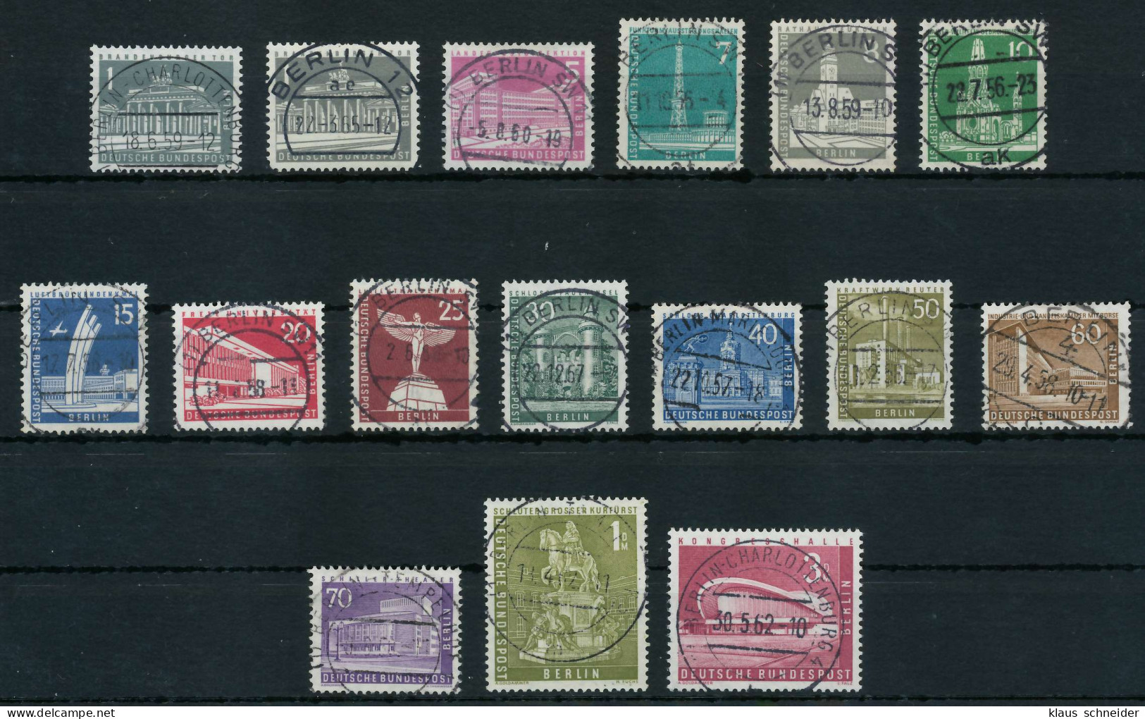 BERLIN DS BAUTEN 2 Nr 140-154 Zentrisch Gestempelt X64223E - Used Stamps