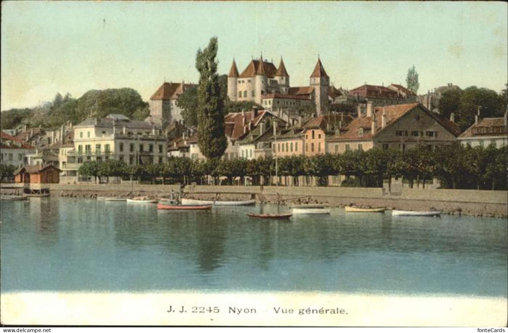 11321505 Nyon VD Vue Generale Chateau Lac Leman Bateau Nyon - Altri & Non Classificati