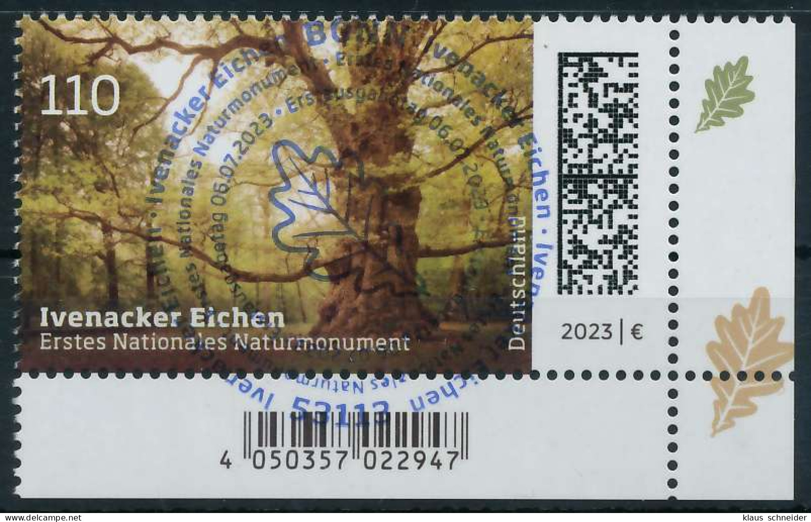 BRD BUND 2023 Nr 3775 ESST Zentrisch Gestempelt ECKE-URE X65752A - Used Stamps