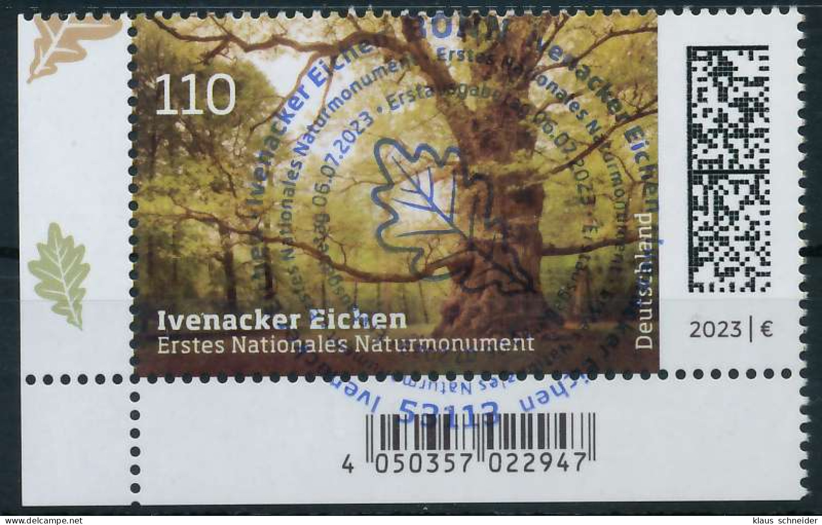 BRD BUND 2023 Nr 3775 ESST Zentrisch Gestempelt ECKE-ULI X657526 - Used Stamps