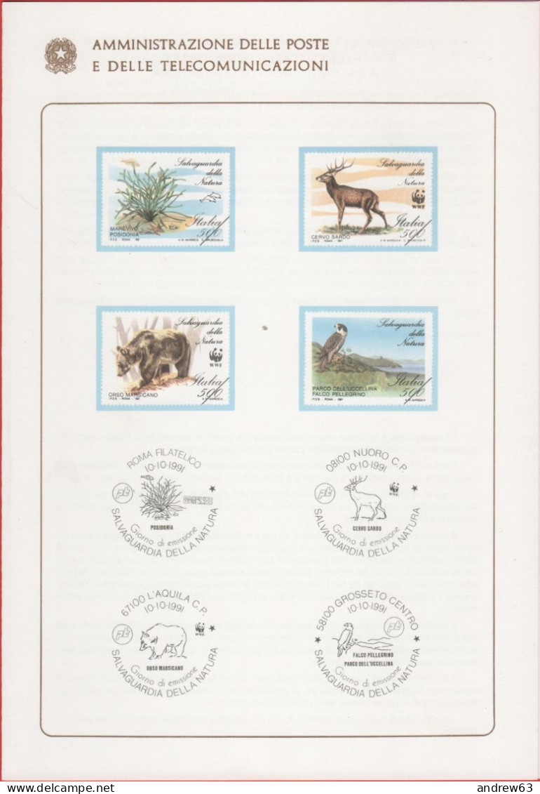 ITALIA - ITALIE - ITALY - 1991 - Salvaguardia Della Natura - WWF - Senza Francobollo - Bollettino 20/91 Amministrazione - FDC