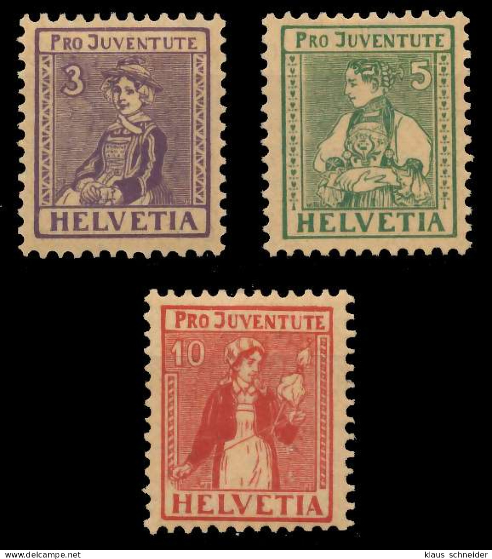 SCHWEIZ PRO JUVENTUTE Nr 133-135 Ungebraucht X6576AA - Unused Stamps