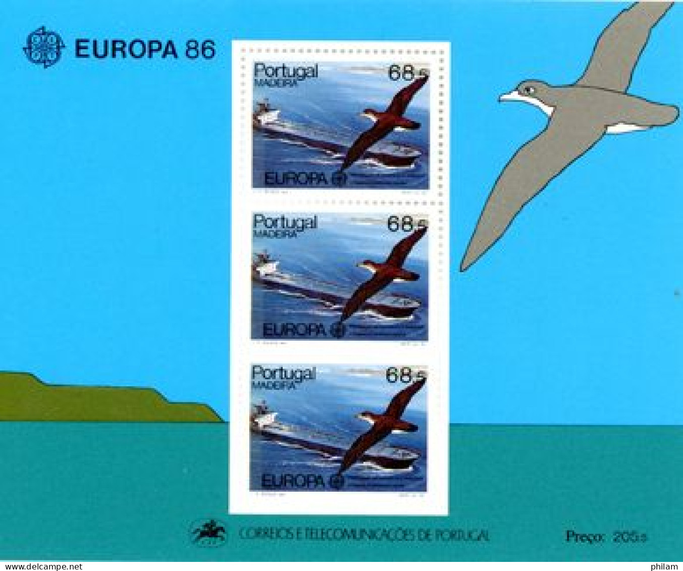 MADERE 1986 - Europa - Nature: Oiseau Et Pétrolier - BF - 1986