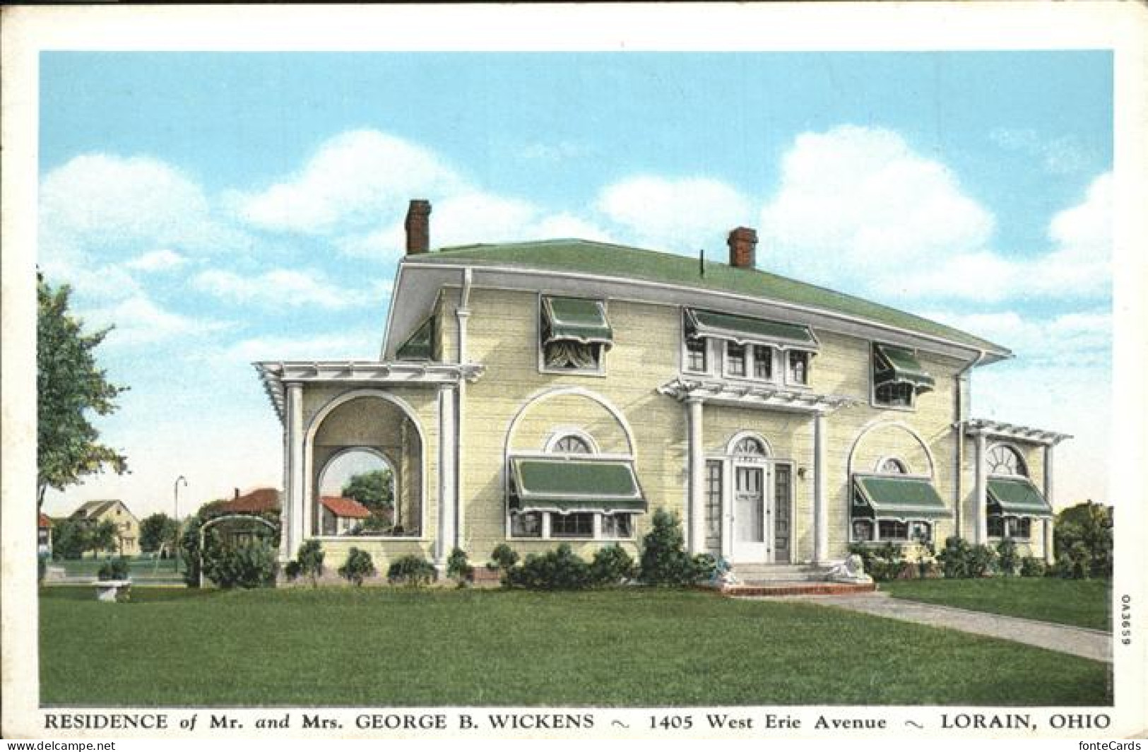 11321350 Lorain Residence Of Mr. And Mrs. George B. Wickens  - Andere & Zonder Classificatie