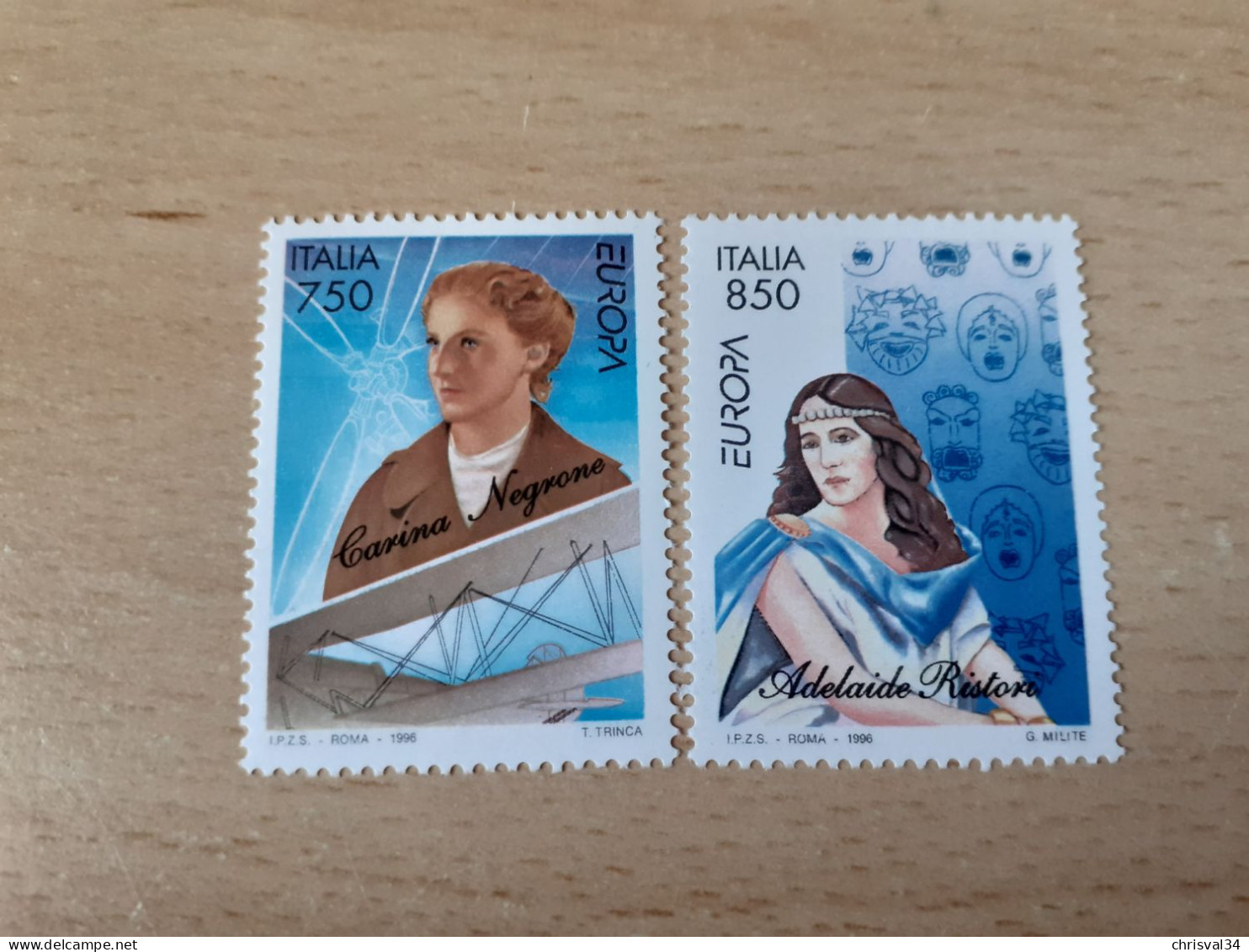 TIMBRES   ITALIE    EUROPA  1996     N  2165  /  2166    COTE  3,00  EUROS   NEUFS  LUXE** - 1996