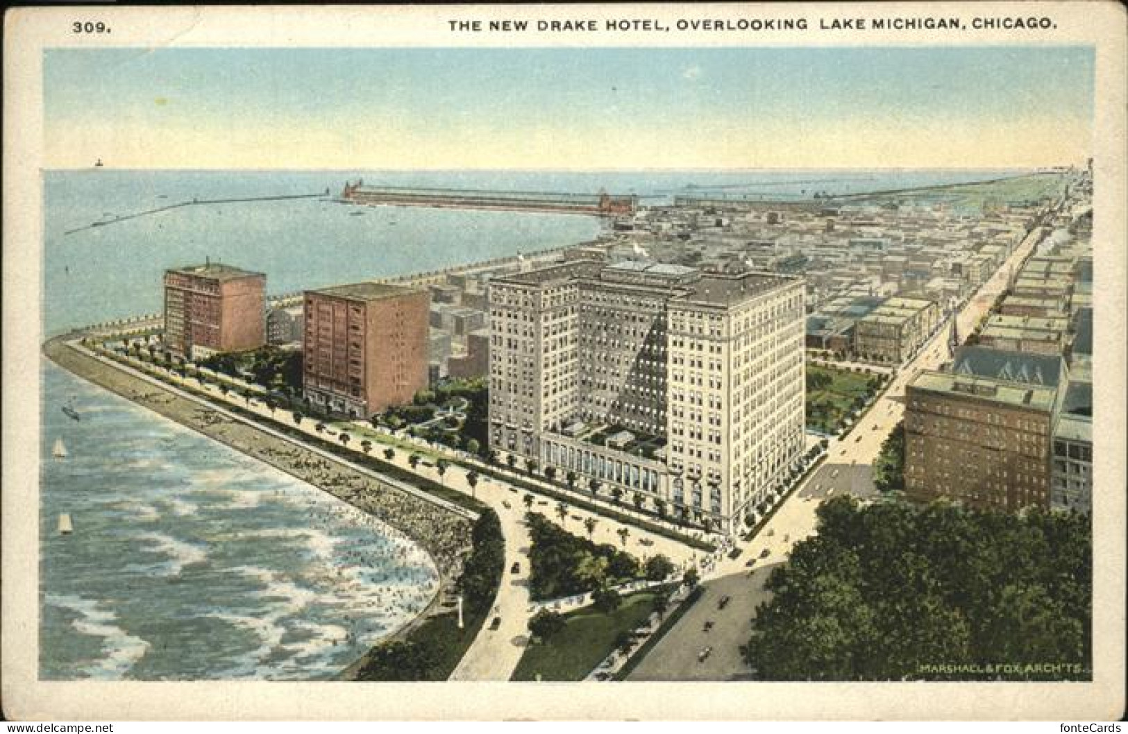 11321335 Chicago_Illinois New Drake Hotel Lake Michigan - Andere & Zonder Classificatie
