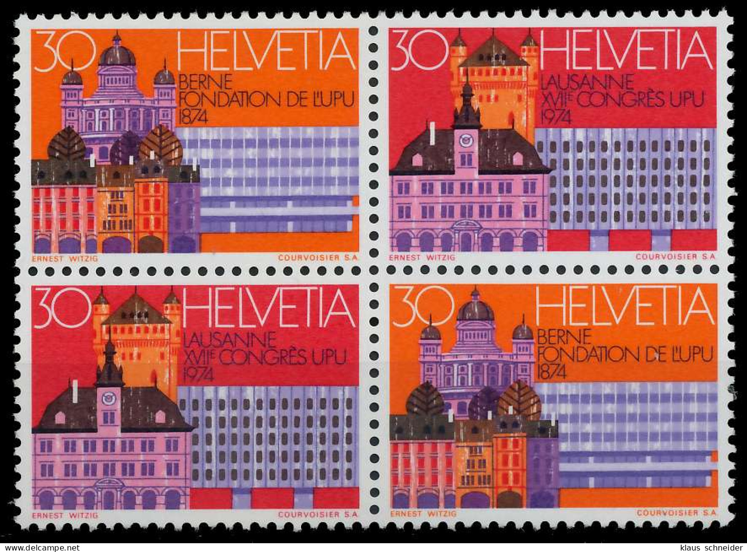 SCHWEIZ ZUSAMMENDRUCK Nr 1027-1028-VBb Postfrisch VIERE X68397A - Zusammendrucke