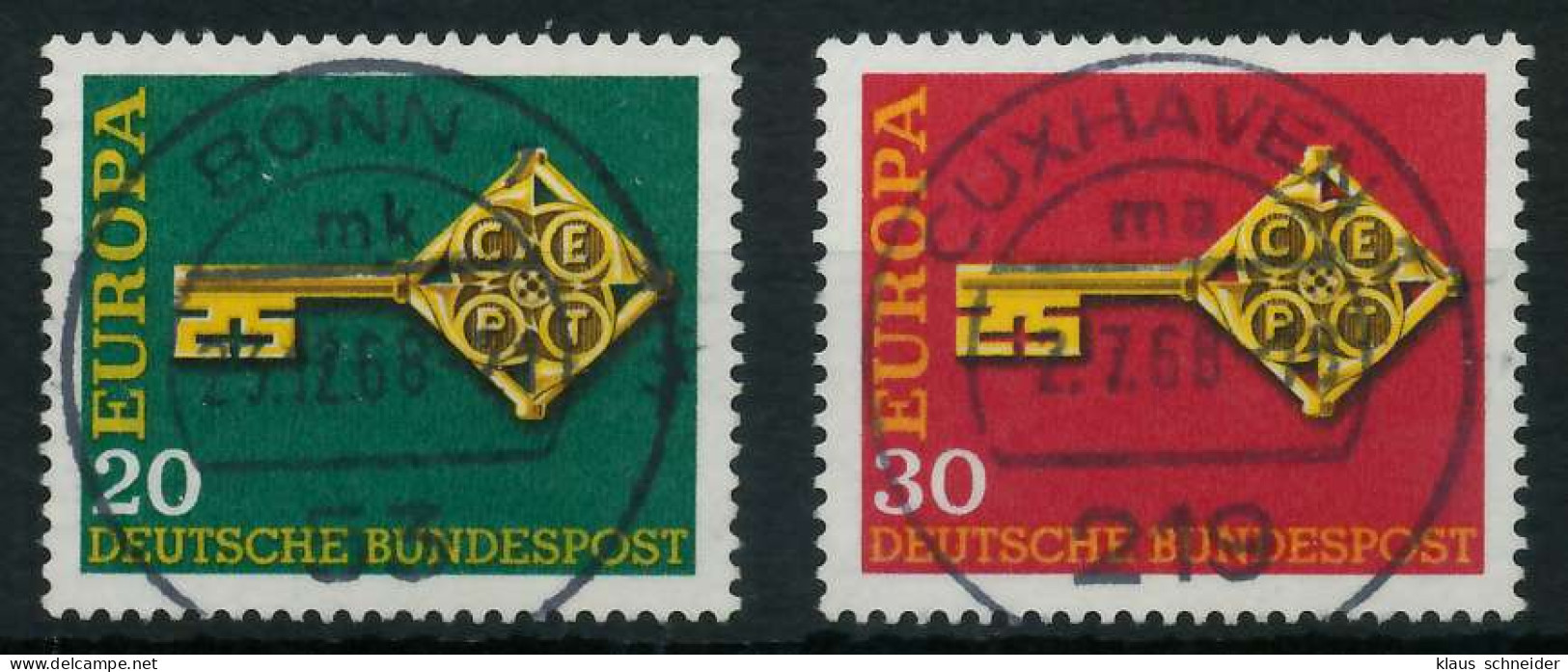 BRD BUND 1968 Nr 559-560 Zentrisch Gestempelt X6A34E6 - Usati