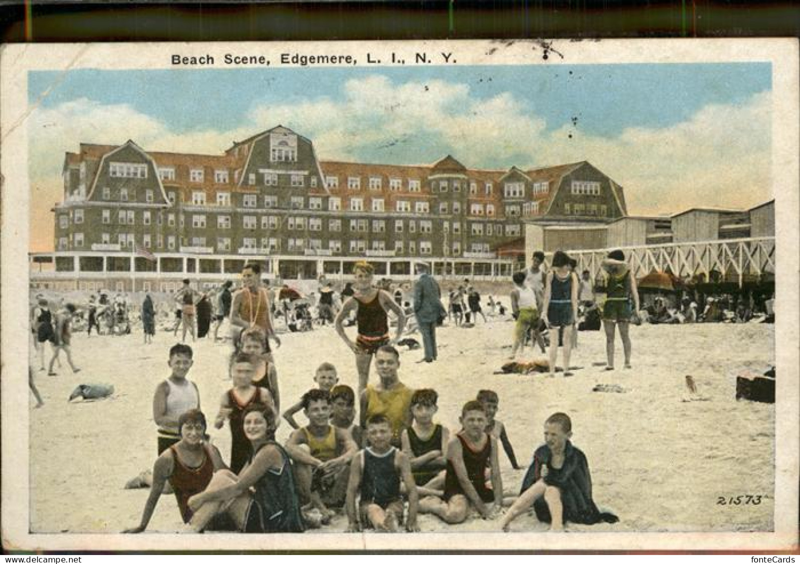 11321232 Edgemere N.Y. Beach Scene Edgemere Long Island - Andere & Zonder Classificatie