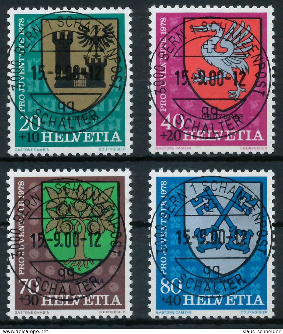 SCHWEIZ PRO JUVENTUTE Nr 1142-1145 Zentrisch Gestempelt X6AA276 - Used Stamps