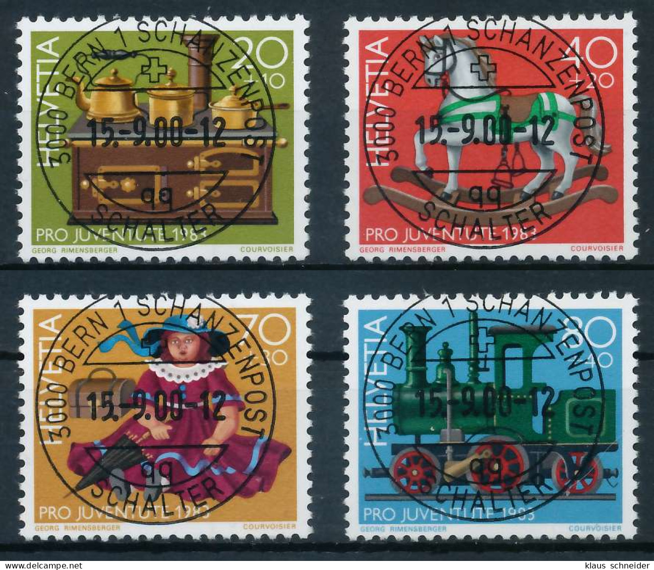 SCHWEIZ PRO JUVENTUTE Nr 1260-1263 Zentrisch Gestempelt X6AA2D2 - Used Stamps