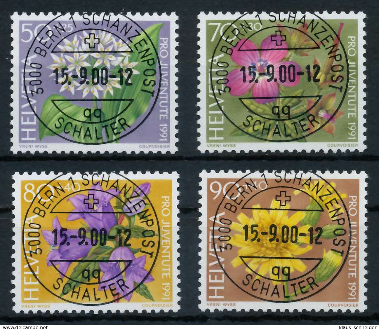 SCHWEIZ PRO JUVENTUTE Nr 1455-1458 Zentrisch Gestempelt X6AA322 - Used Stamps
