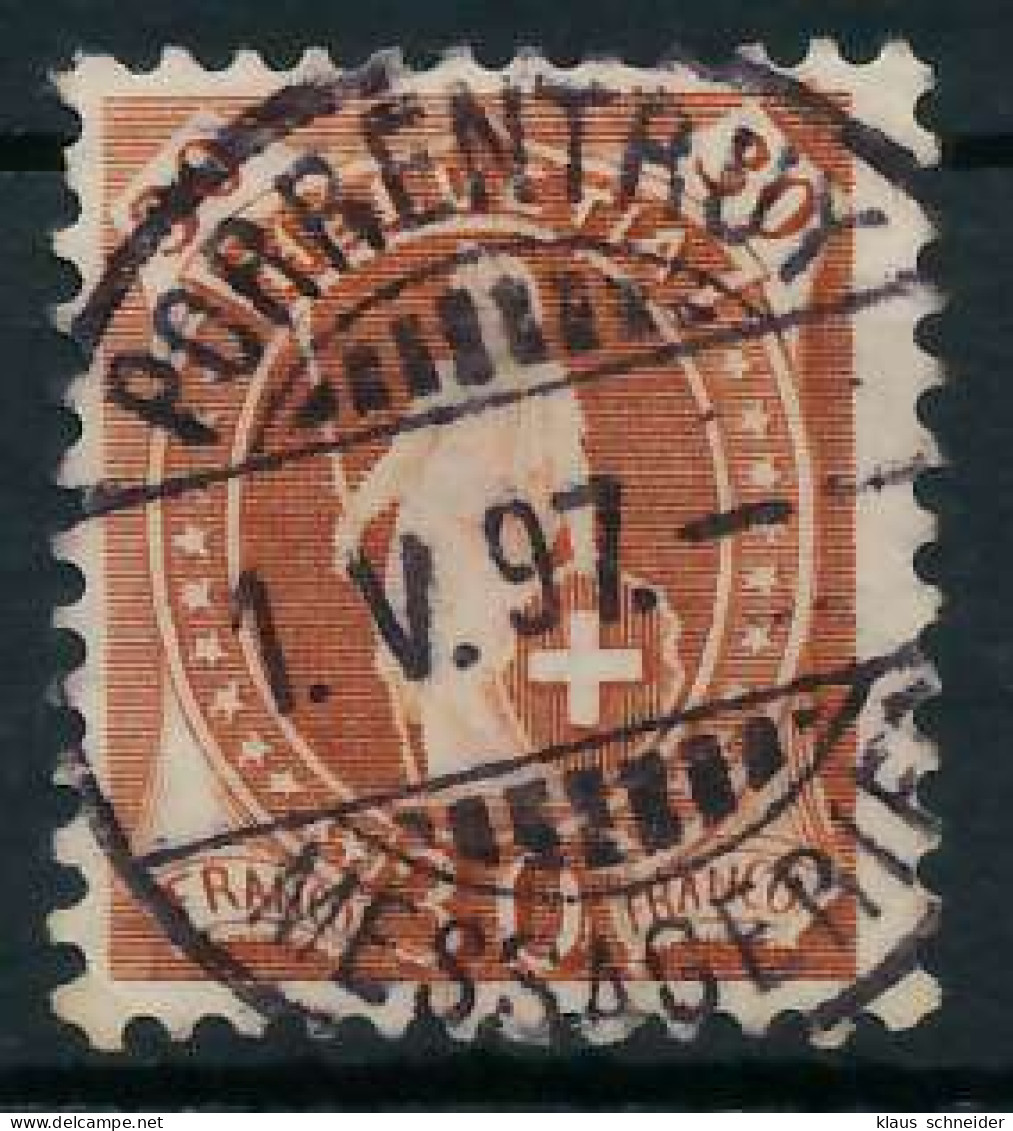 SCHWEIZ STEHENDE HELVETIA Nr 60YCc Zentrisch Gestempelt X6B62D2 - Used Stamps