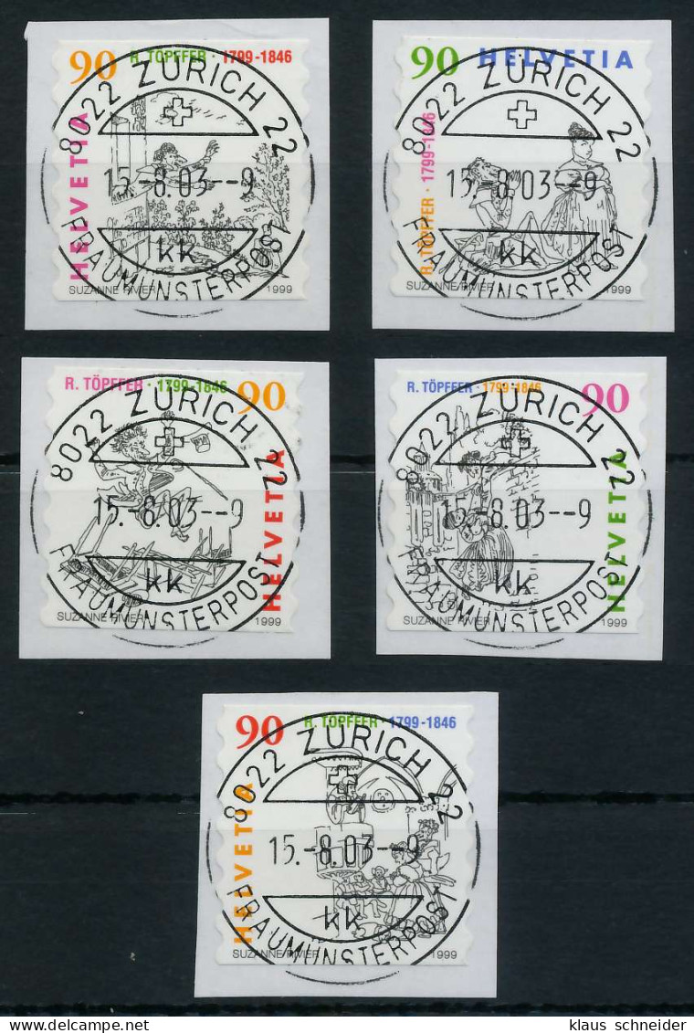 SCHWEIZ 1999 Nr 1675-1679 Zentrisch Gestempelt X6C2E46 - Gebruikt