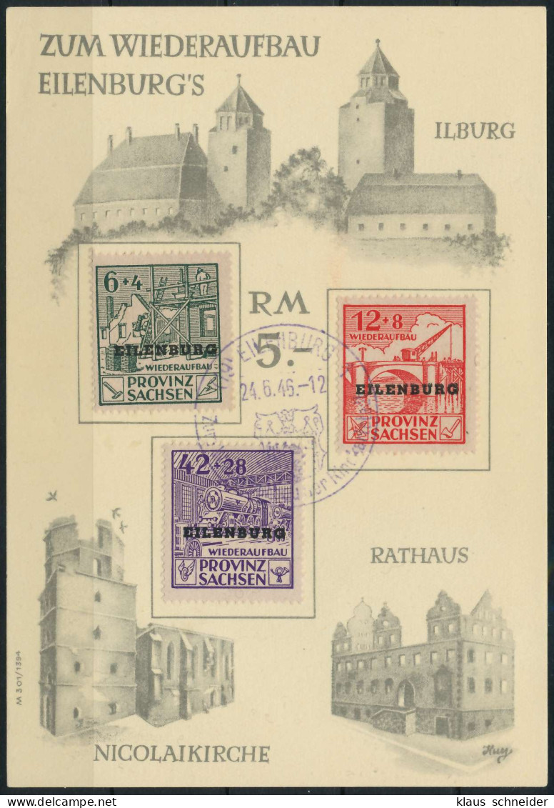 LOKALAUSGABEN 1945 EILENBURG Nr IV-A-VI-A Gestempelt X73184A - Altri & Non Classificati