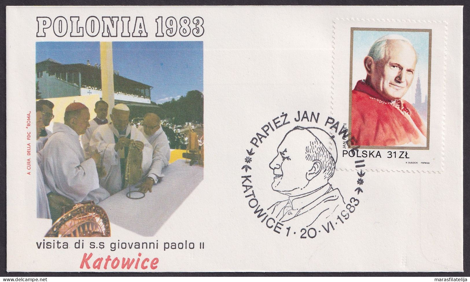 Vatican Poland 1983, Pope Voyage, Katowice, Special Cover II - Andere & Zonder Classificatie