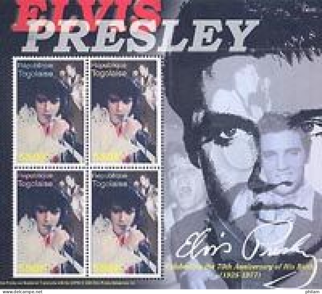 TOGO 2006 - Elvis Presley - Chanteur En Blanc - Feuillet - Elvis Presley