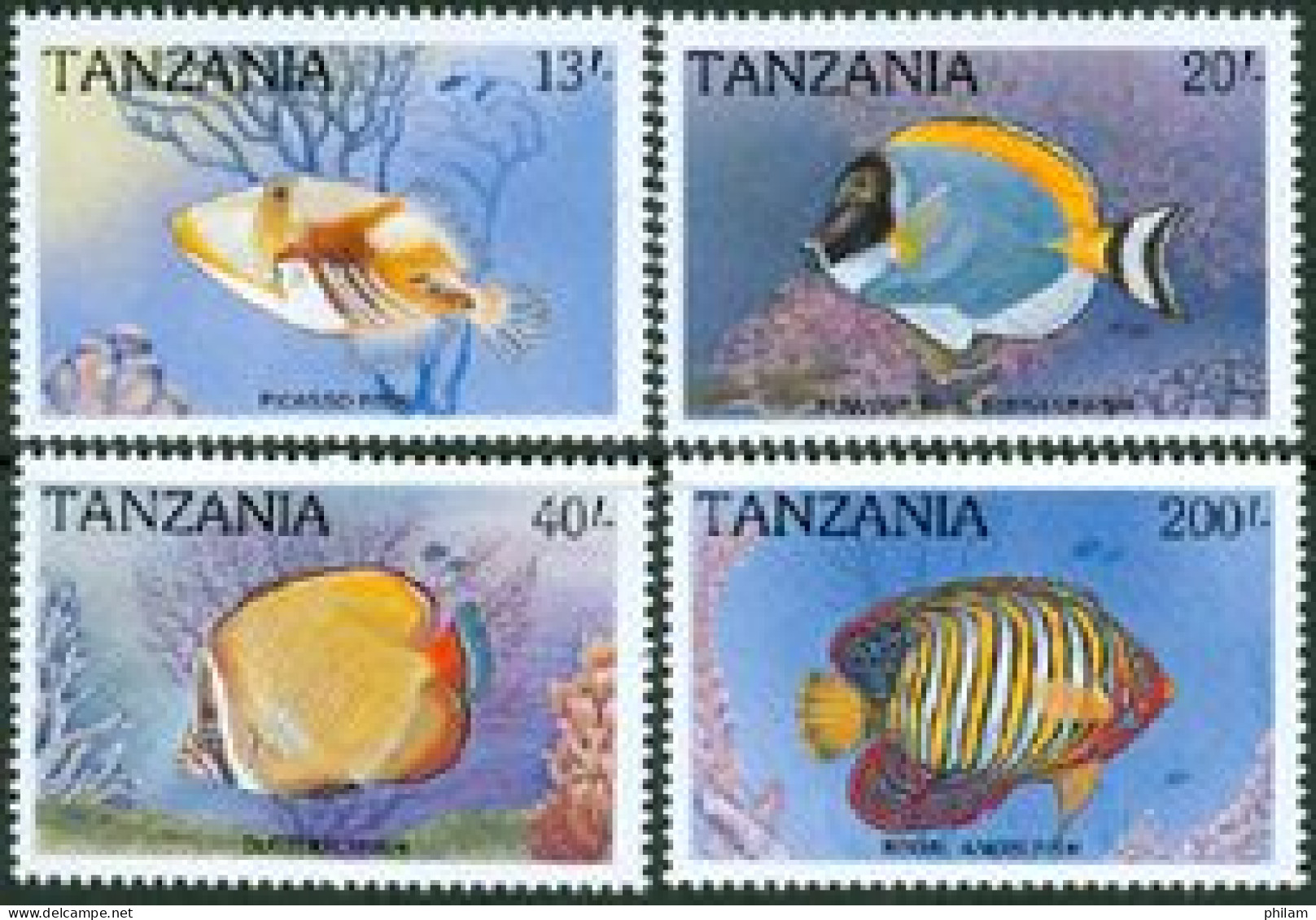 TANZANIE 1989 - Poissons De Tanzanie - II - 4 V. - Tansania (1964-...)