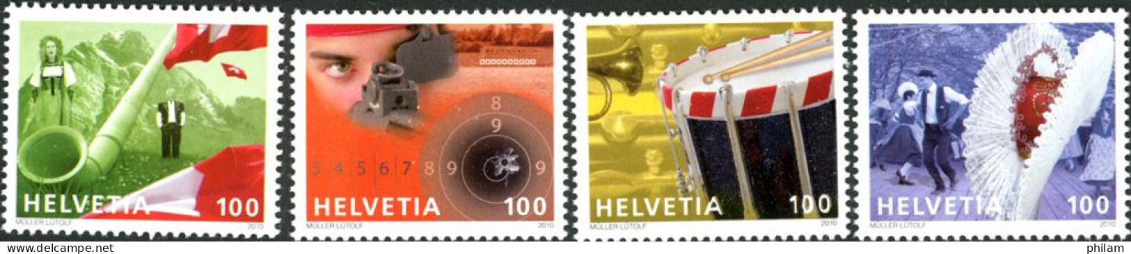 SUISSE 2010 - Coutumes Suisses - 4 V. - Unused Stamps